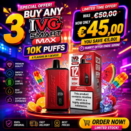 Offer Buy Any 3 IVG Smart Max 10K Puffs Just in 45€