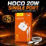 HOCO 20W Single Port Super Fast Charger Set with 1m USB-C Cable Gallery Image