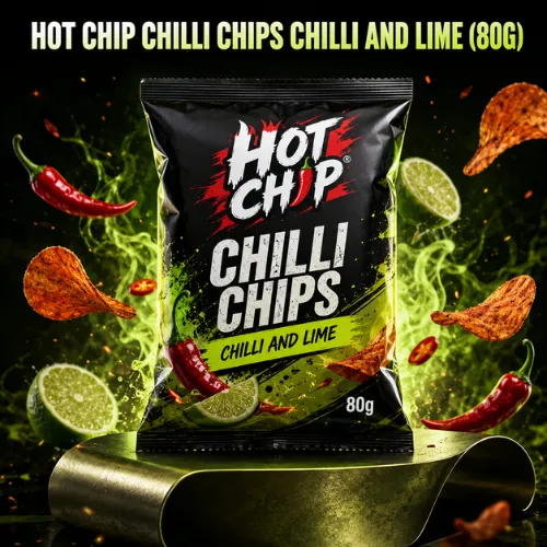 HOT CHIP CHILLI CHIPS CHILLI AND LIME (8OG)