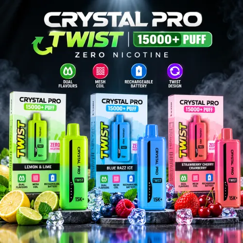 Crystal Pro Twist 15k Zero Nicotine Vape